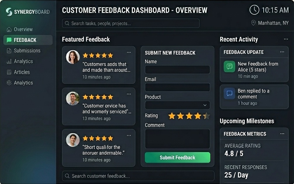 Customer feedback hub
